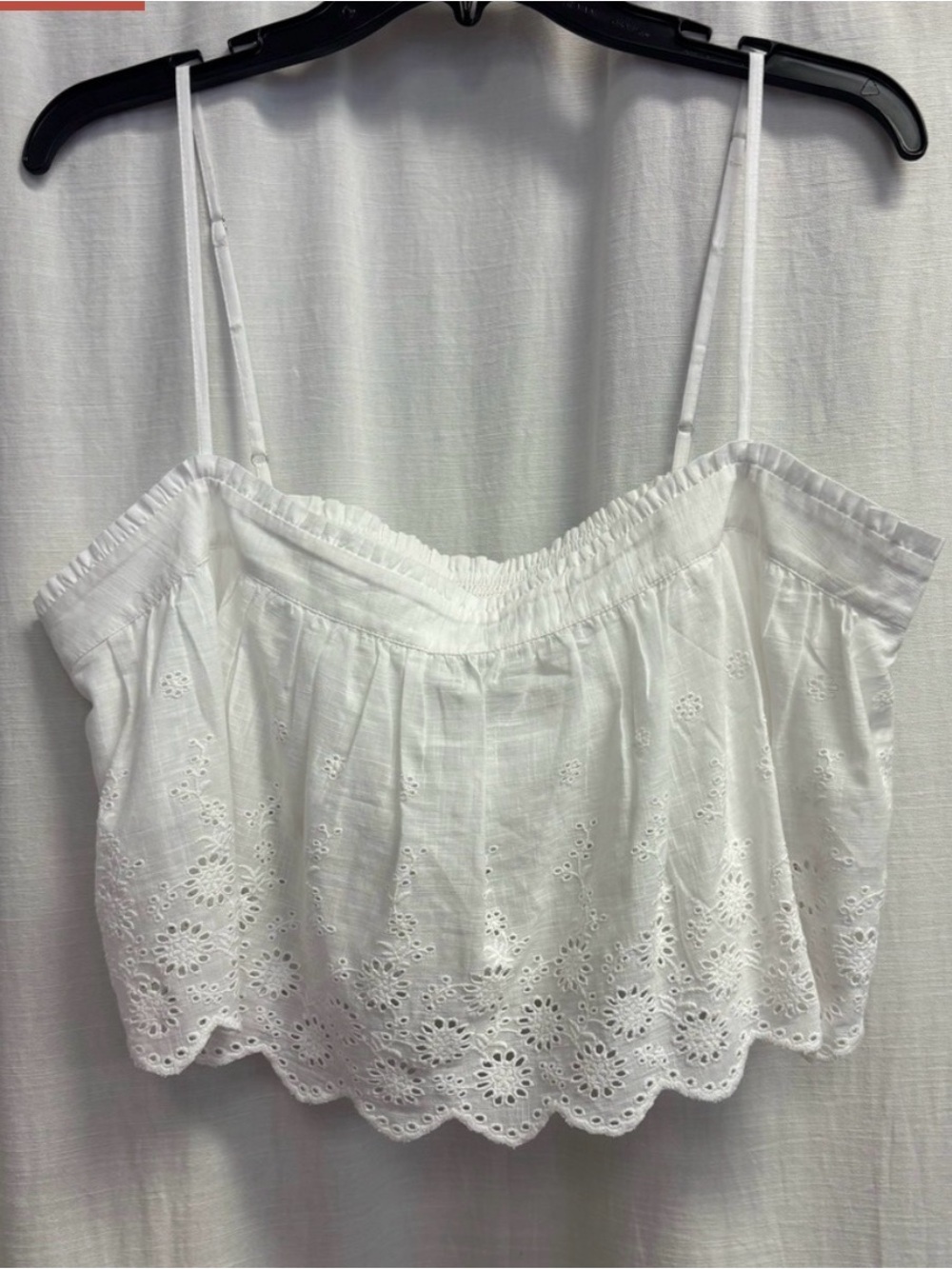 Anthropologie White Eyelet cropped Camisole Top - Women
